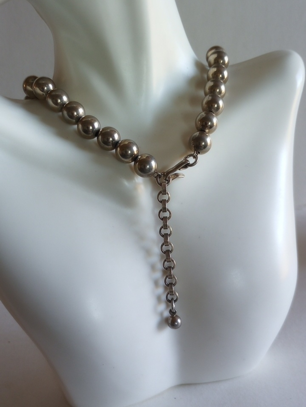 Vintage Ball Chain Gold Tone Choker 14 -17" Long